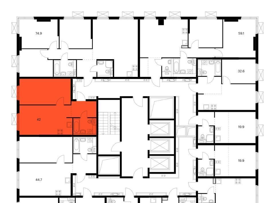 квартира г Москва метро Бутырская ЖК Руставели 14 к 2. 6 фото 2