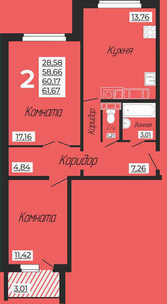 квартира г Смоленск р-н Заднепровский ул Седова 8 фото 1