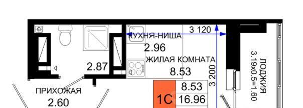 квартира г Ростов-на-Дону р-н Октябрьский пер Нефтекачка ЖК «Октябрь Парк» фото 1