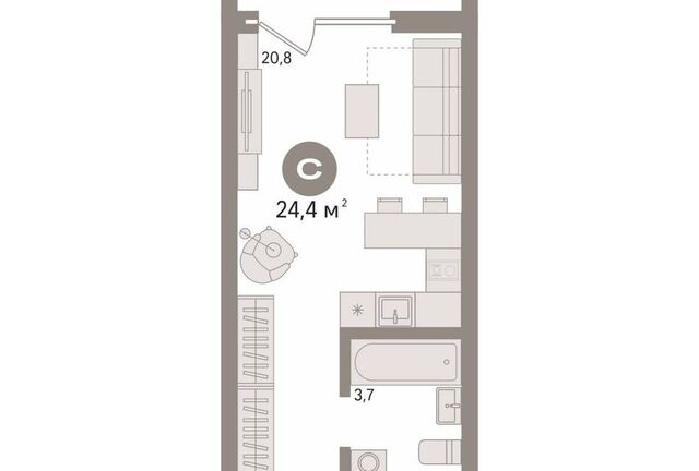 квартира ул Комбинатская 54к/2 городской округ Тюмень фото