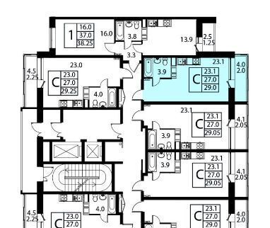 квартира г Домодедово ЖК Космос Домодедовская, Авиационный мкр фото 2