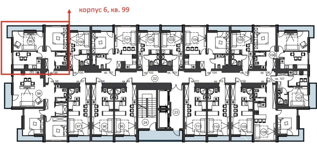 квартира г Сочи р-н Хостинский ул Ясногорская 16/6 фото 12