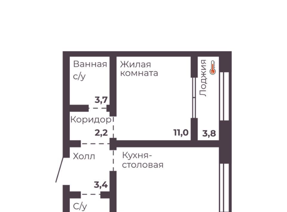 квартира г Челябинск р-н Тракторозаводский ЖК Ленина 4 фото 1