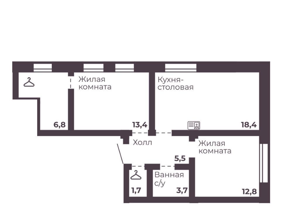 квартира г Челябинск р-н Тракторозаводский ЖК Ленина 4 фото 1