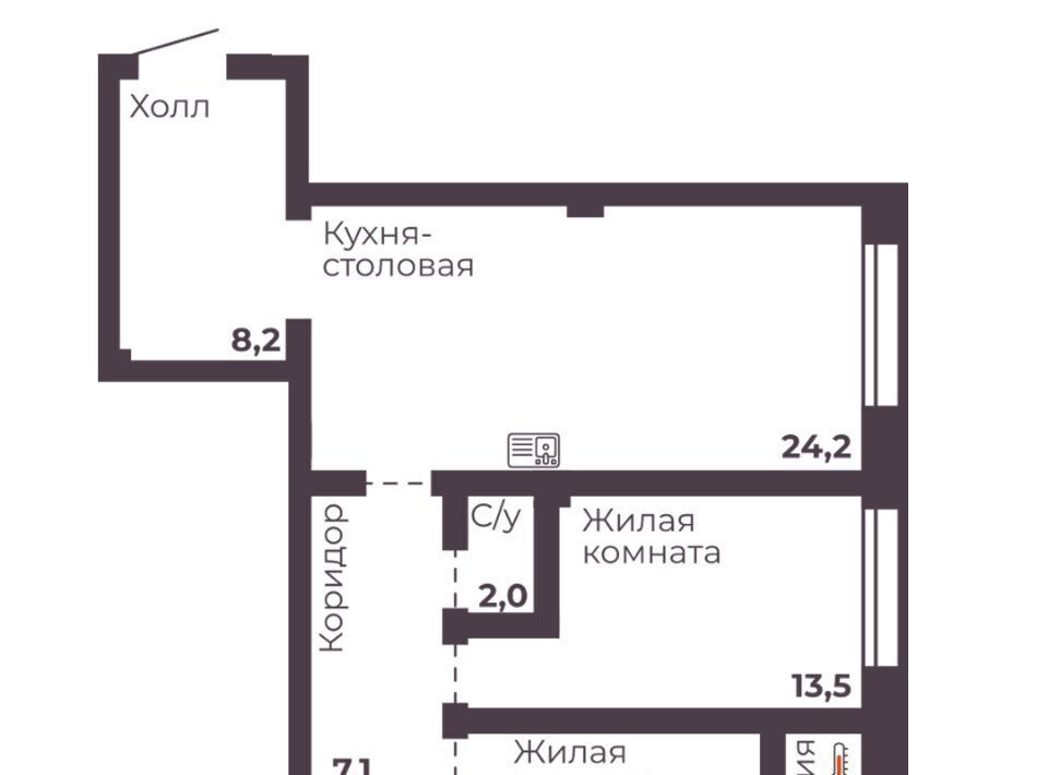 квартира г Челябинск р-н Тракторозаводский ЖК Ленина 4 фото 1