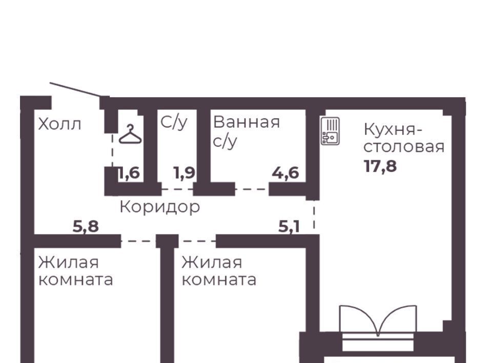 квартира г Челябинск р-н Тракторозаводский ЖК Ленина 4 фото 1