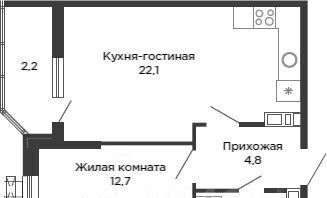 квартира г Краснодар р-н Карасунский ЖК «Сказка Град» фото 1