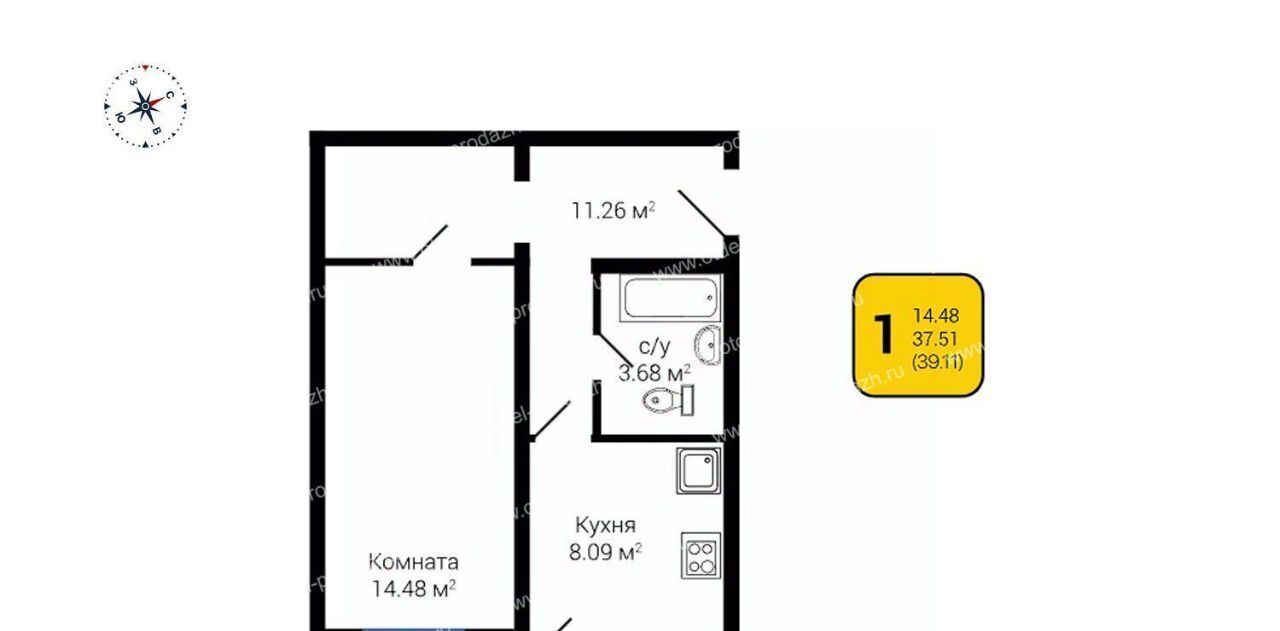 квартира г Воронеж р-н Левобережный ул МОПРа 1б фото 1