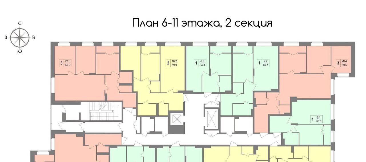 квартира г Тула п Западный 2-й ул Маяковского 39 п Скуратовский р-н Центральный фото 2