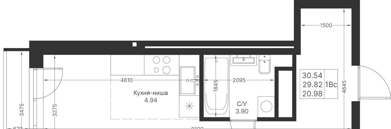 квартира г Казань метро Горки ЖК «Мой ритм» фото 3