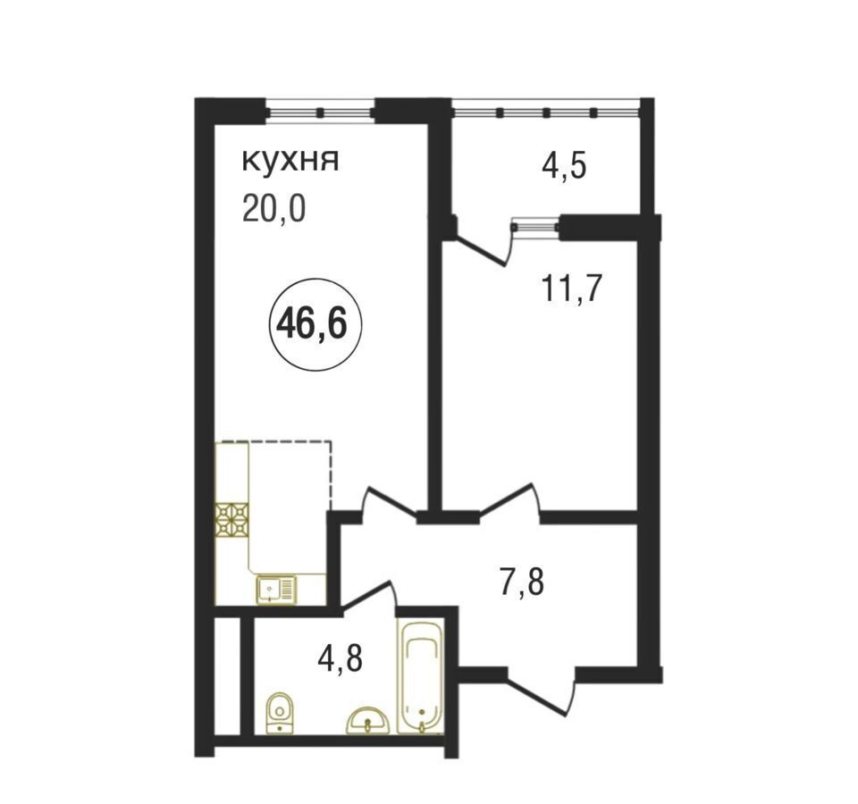 квартира г Краснодар р-н Прикубанский ул Российская 267к/4 фото 3