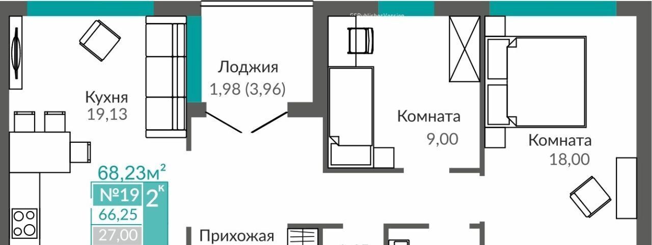 квартира г Симферополь р-н Киевский Крымская Роза ЖК «Абрикос 2» фото 1