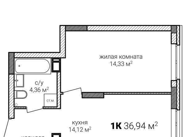 квартира г Нижний Новгород Горьковская ЖК Зенит-2 фото 1