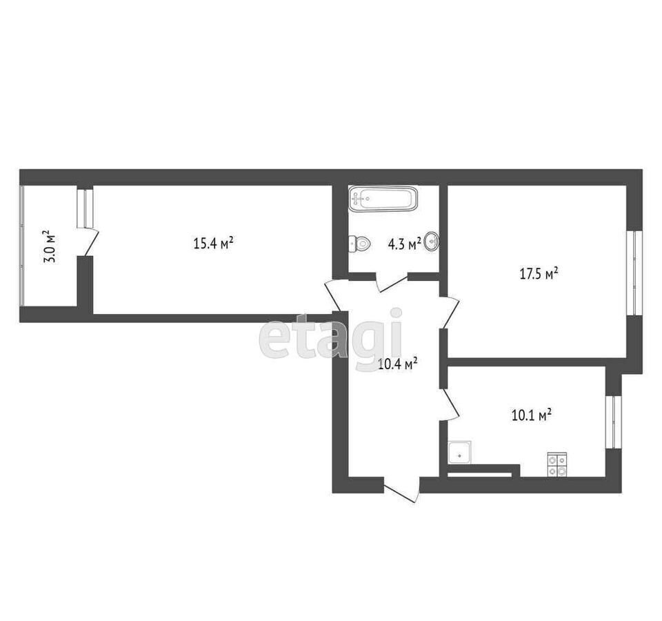 квартира г Калининград р-н Ленинградский ул Баженова 13 фото 22