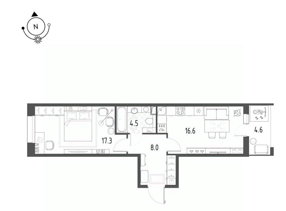 квартира г Омск р-н Кировский микрорайон Зелёная Река 7 фото 1