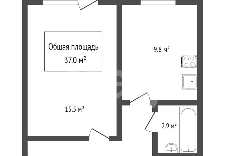 квартира г Томск ул Энергетиков 13а городской округ Томск фото 8