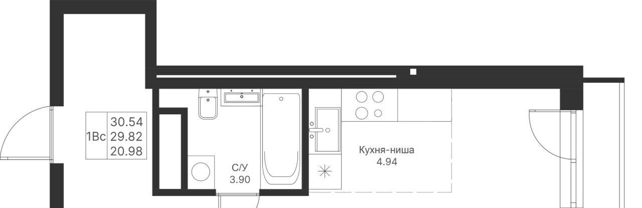 квартира г Казань метро Горки ПК 4, Мой Ритм жилой комплекс фото 4