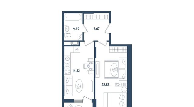 квартира дом 1с/4 Беговая, 11к фото