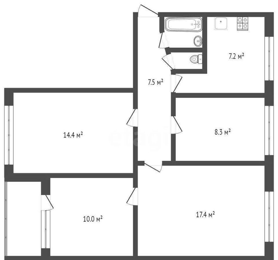 квартира г Москва метро Улица Дмитриевского ул Оренбургская 13к/2 фото 6