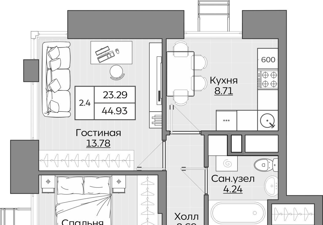квартира г Казань Дубравная ЖК «Батталовский» фото 1