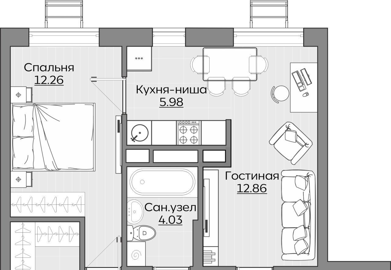 квартира г Казань Дубравная ЖК «Батталовский» фото 1