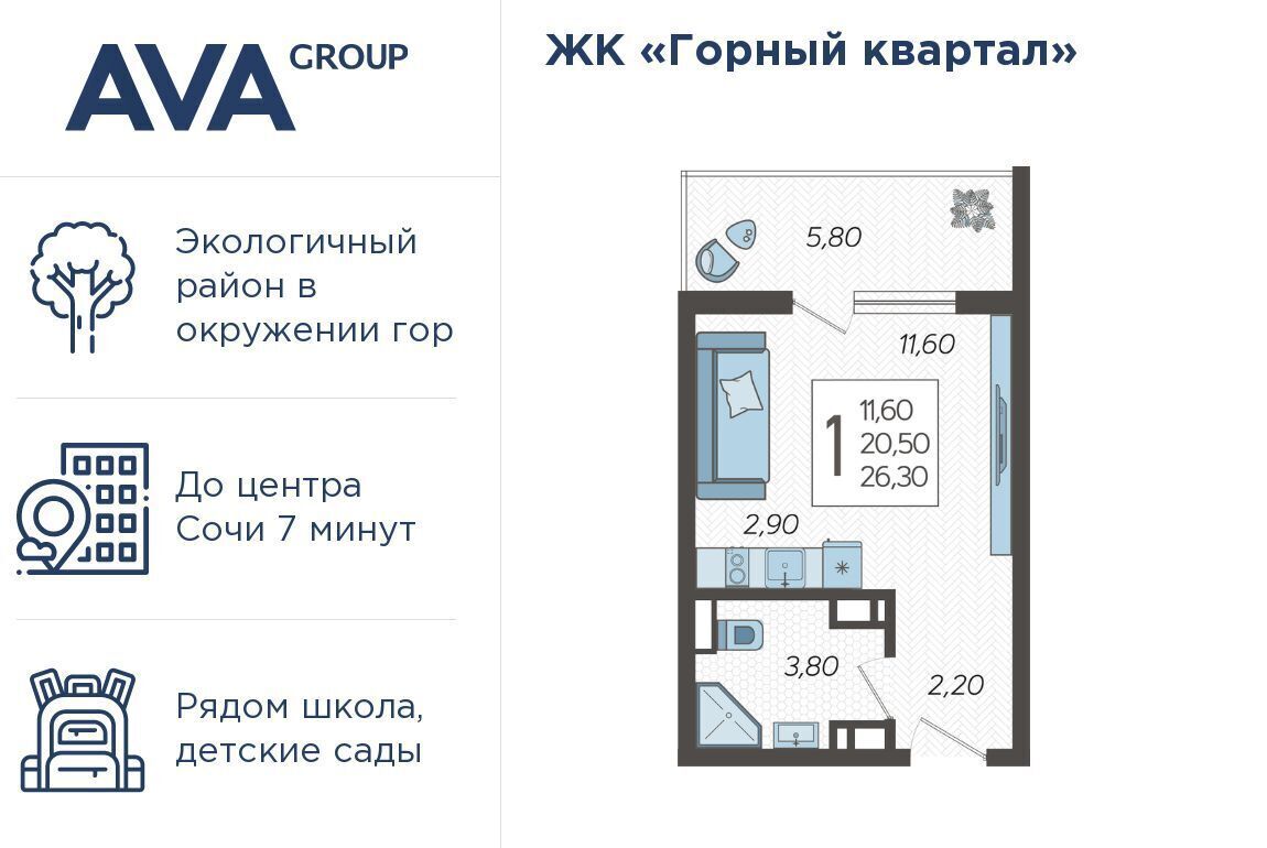 квартира г Сочи с Раздольное ул Тепличная 108 фото 1