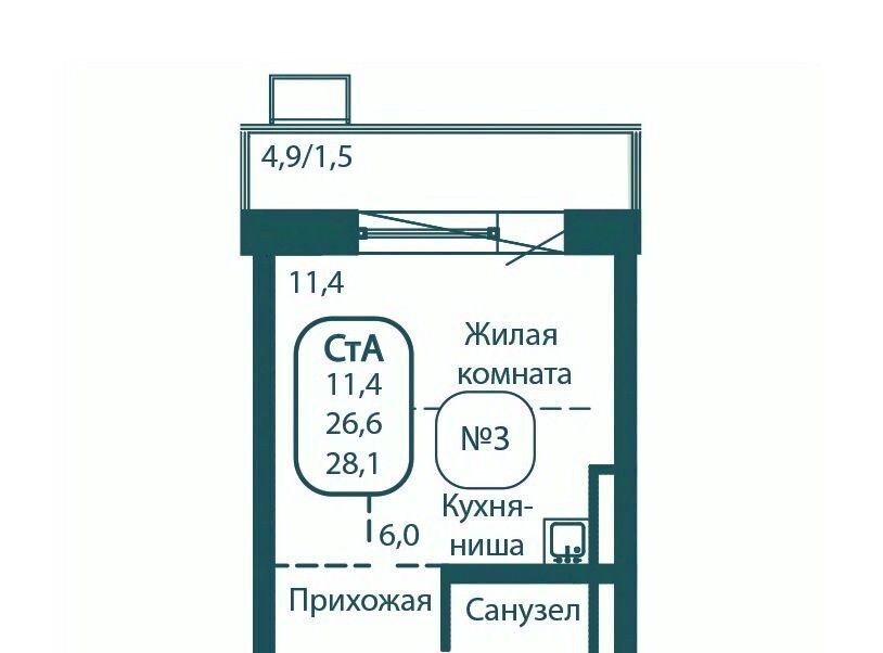 квартира городской округ Солнечногорск рп Андреевка ЖК «Андреевка» 4 Зеленоград — Крюково фото 1