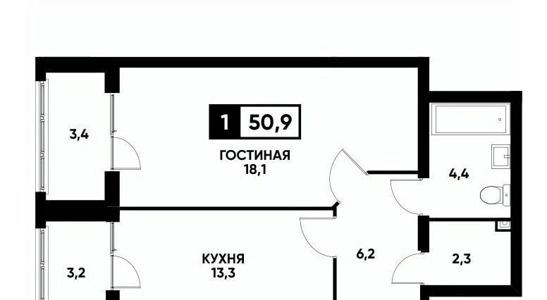 квартира г Ставрополь р-н Промышленный ул Андрея Голуба 12к/3 фото 1