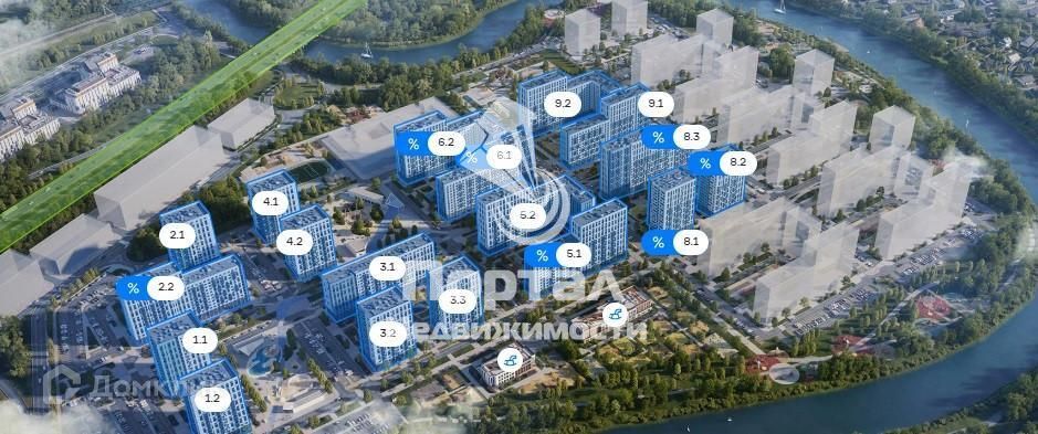 квартира городской округ Домодедово с Ям жилой комплекс Прибрежный Парк, к 2. 2 фото 4