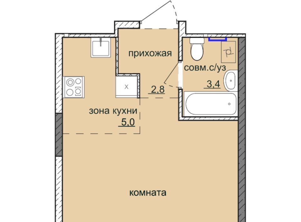 квартира г Ижевск р-н Индустриальный Культбаза ЖК «Ежевика» 8 жилрайон, 8-й мкр фото 1