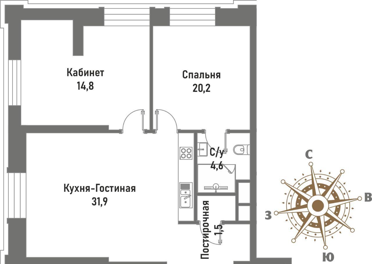 квартира г Москва метро Сокольники ул Матросская Тишина 12 фото 1