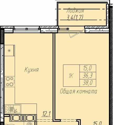 квартира г Краснодар п Пригородный р-н Алтайский муниципальное образование фото 2