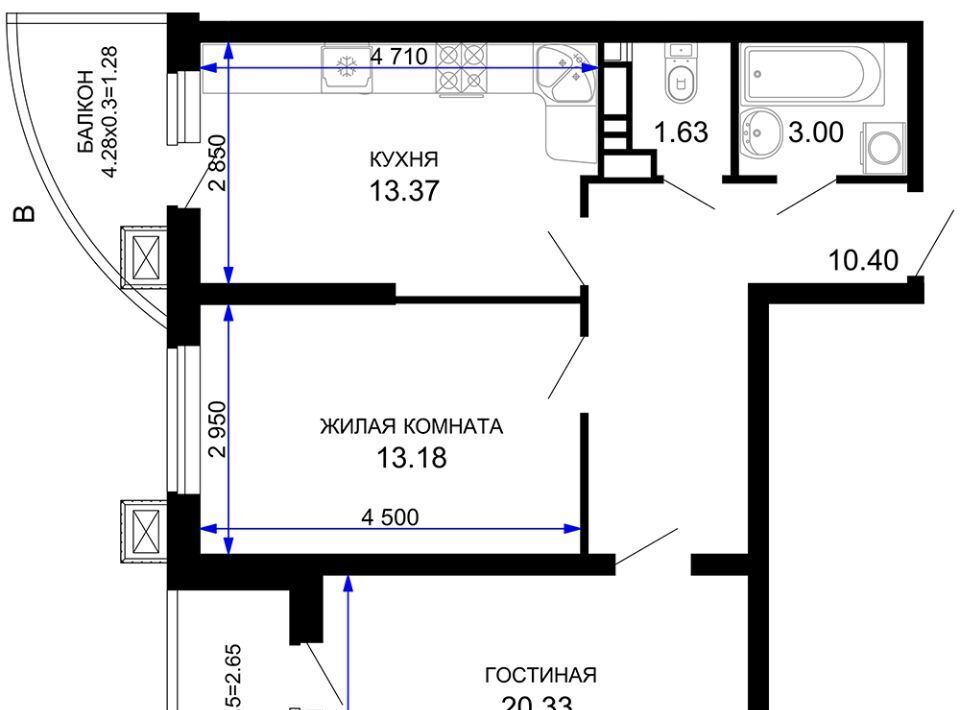 квартира г Краснодар р-н Прикубанский микрорайон «Московский» 112 фото 1