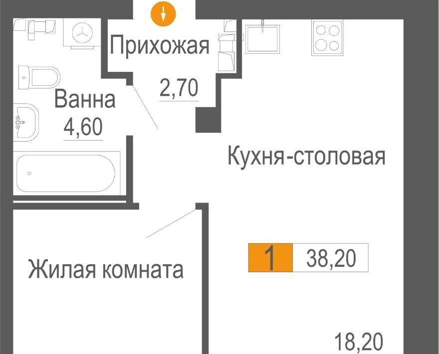 квартира г Екатеринбург р-н Шинный Ботаническая Уктус ЖК Фристайл жилрайон фото 1