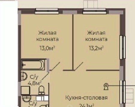 квартира г Нижний Новгород Парк культуры Соцгород ЖК «Трио» жилрайон, 1-й мкр фото 1