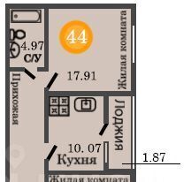 квартира г Калининград р-н Центральный ул Генерал-фельдмаршала Румянцева 7 фото 1