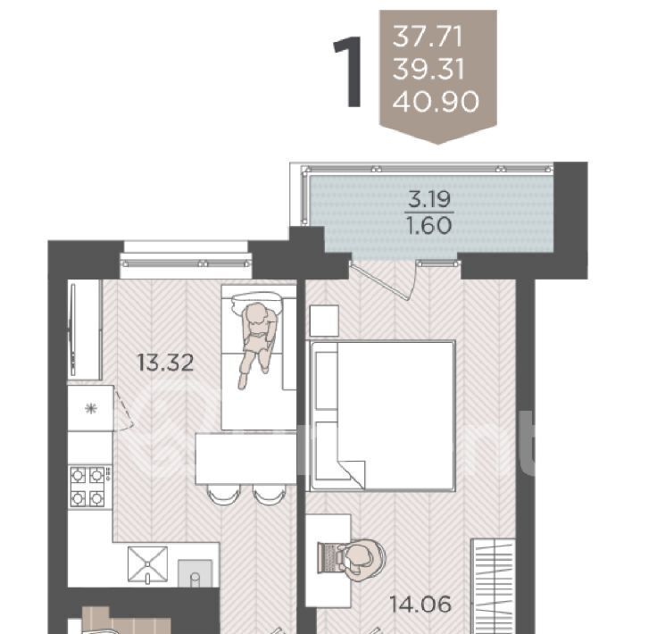 квартира г Калининград р-н Московский ул Батальная 65а фото 4