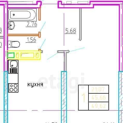 квартира г Воронеж р-н Ленинский ул Летчика Щербакова 7 фото 1