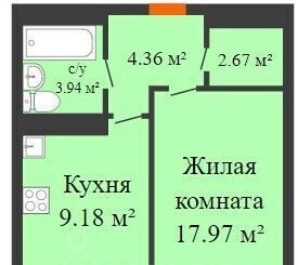 квартира г Воронеж р-н Ленинский ул Летчика Демьянова 1 фото 1