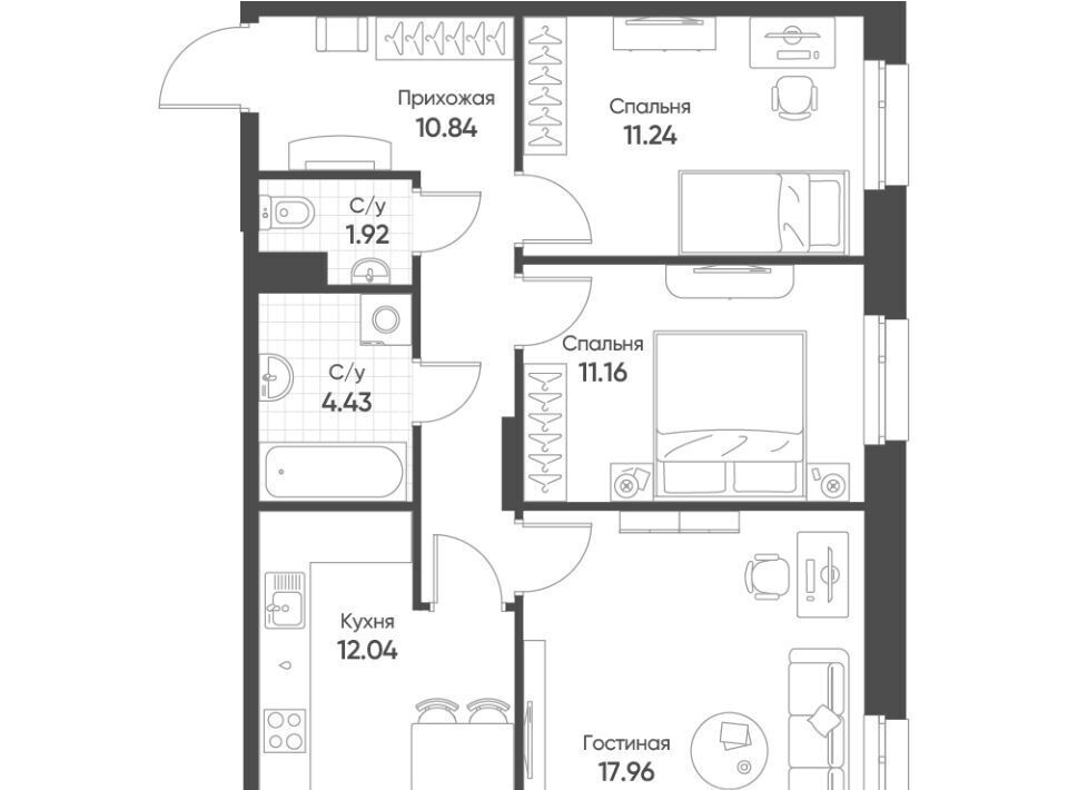 квартира г Казань Козья слобода ул Гаврилова 5вк/2 фото 1