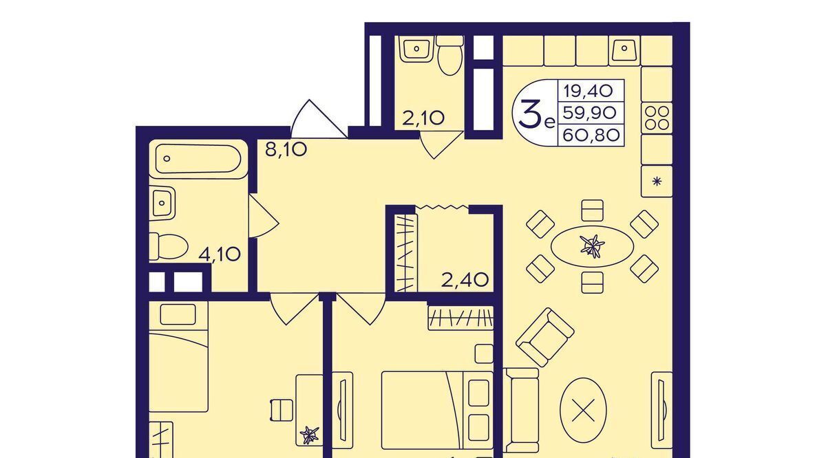 квартира г Балашиха мкр Железнодорожный Центр-2 к 408, Новокосино фото 1