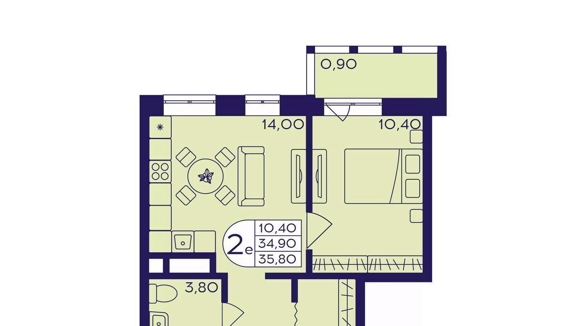 квартира г Балашиха мкр Железнодорожный Центр-2 к 408, Новокосино фото 1