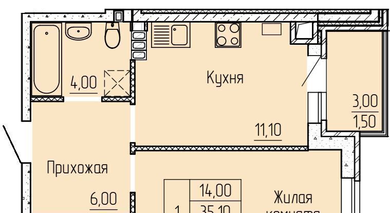 квартира г Батайск ул. Макаровского, 4к 1 фото 1