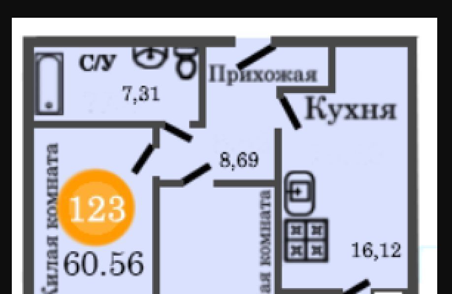 квартира г Калининград р-н Центральный ул Генерал-фельдмаршала Румянцева 7 фото 1