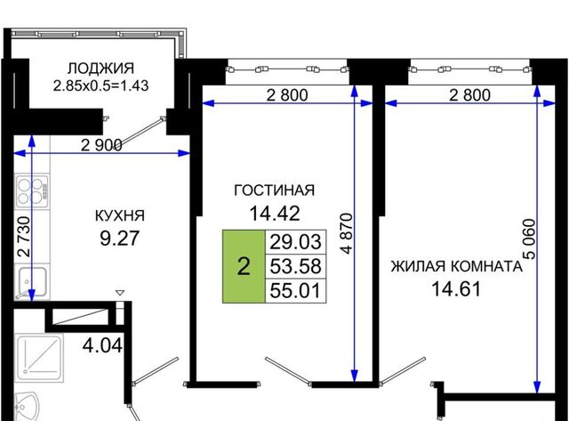 квартира р-н Октябрьский пер Нефтекачка ЖК «Октябрь Парк» фото