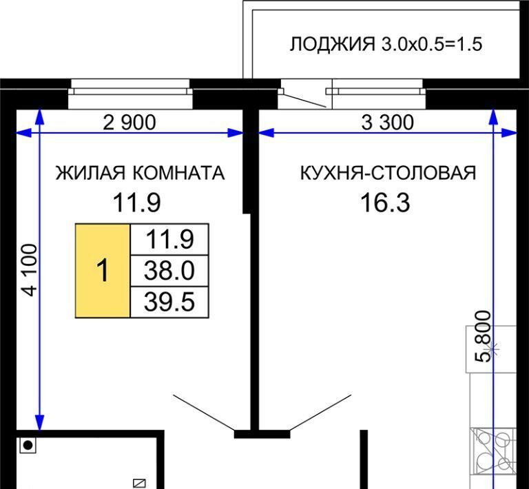 квартира г Краснодар р-н Прикубанский ЖК «Дыхание» фото 1