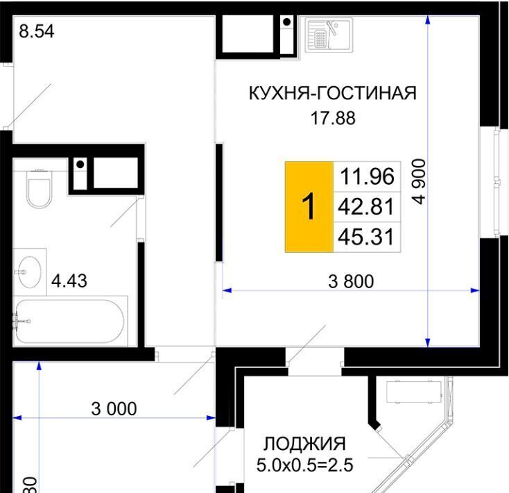 квартира г Краснодар р-н Центральный фото 1
