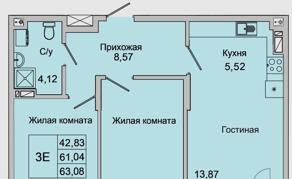 квартира г Батайск ул Булгакова 11 фото 1