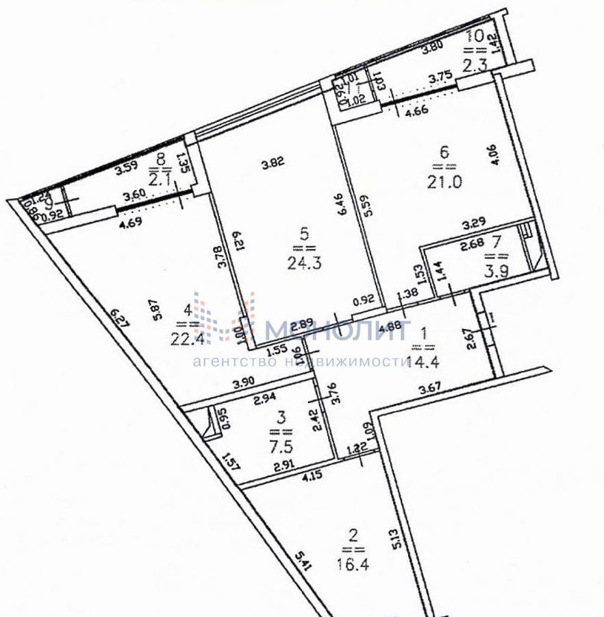квартира г Нижний Новгород Горьковская ул Маршала Баграмяна 2 фото 24