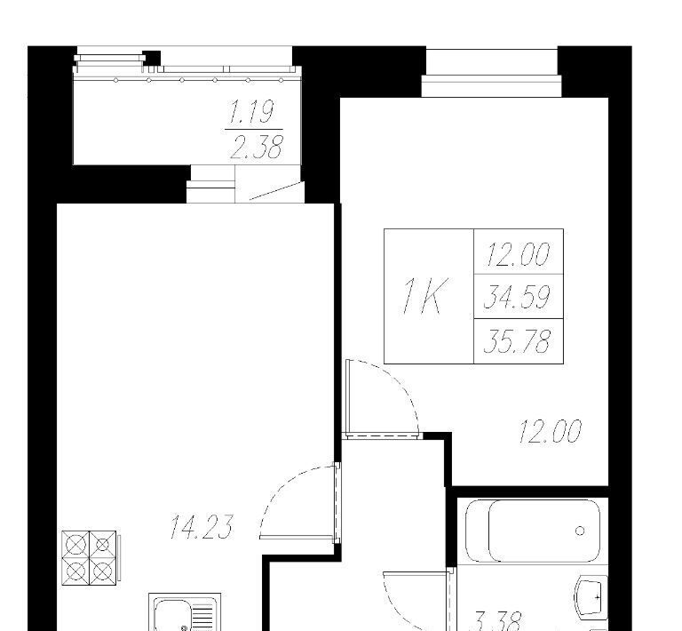 квартира г Казань Суконная слобода ЖК «‎Статный» 2 фото 1